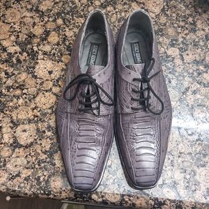 Stacy Adams Oxford Croc Gray Men's Size 8.5